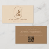 Carte De Visite Beige Spray Tan femme Boho Soins du corps (Devant / Derrière)