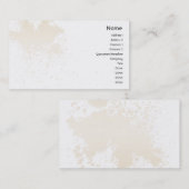 Carte De Visite Beige sur l'éclaboussure blanche - affaires (Devant / Derrière)