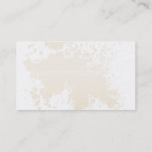 Carte De Visite Beige sur l'éclaboussure blanche - affaires (Dos)