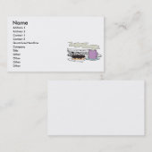 Carte De Visite beigne de café du matin et papier journal (Devant / Derrière)