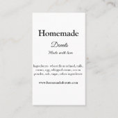 Carte De Visite beignets faits maison avec amour ajouter site de t (Devant)