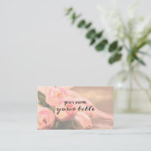 Carte De Visite Bel arrière - plan rose de tulipes floral (Debout devant)