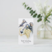 Carte De Visite Bel art approximatif de chien de colley (Debout devant)