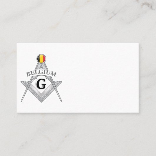 Carte De Visite Belgium freemasonry sign (Devant)