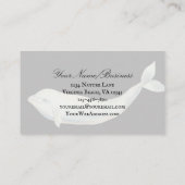 Carte De Visite Belle aquarelle Beluga Whale Ocean Beach (Dos)