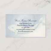 Carte De Visite Belle aquarelle Beluga Whale Ocean Beach (Dos)