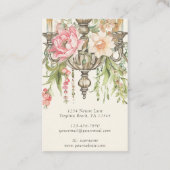 Carte De Visite Belle aquarelle lustre floral (Dos)