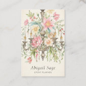 Carte De Visite Belle aquarelle lustre floral (Devant)
