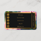 Carte De Visite Belle aquarelle moderne Collection Roses roses ros (Dos)