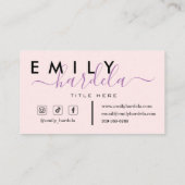 Carte De Visite Belle Aquarelle Oiseau Professionnel (Dos)