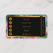 Carte De Visite Belle Aquarelle Populaire Collection Roses Roses R (Dos)