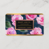 Carte De Visite Belle Aquarelle Populaire Roses Roses Roses Roses (Devant)