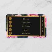 Carte De Visite Belle Aquarelle Populaire Roses Roses Roses Roses (Dos)