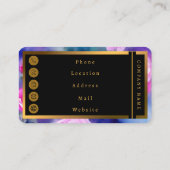 Carte De Visite Belle Aquarelle Rose Rose Collection tendance (Dos)