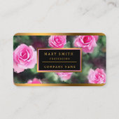Carte De Visite Belle Aquarelle tendance Roses roses Collection (Devant)