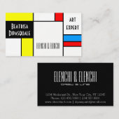 Carte De Visite Belle Art Moderne unique personnalisable (Devant / Derrière)