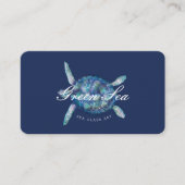 Carte De Visite Belle baignade Tortue de mer Illustration (Devant)