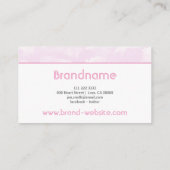 Carte De Visite Belle Bébé Pastel Ciel rose Nuages Élégant (Dos)