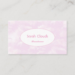 Carte De Visite Belle Bébé Pastel Ciel rose Nuages Élégant
