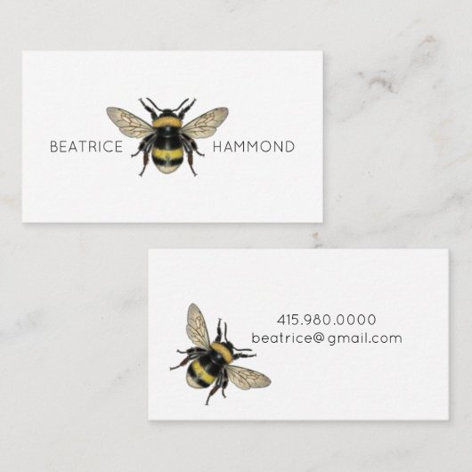Carte De Visite Belle Bee (Devant / Derrière)