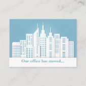 Carte De Visite Belle Blue City Skyline Changement d'adresse (Devant)