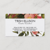 Carte De Visite Belle Botanique rose Rose vintage (Dos)