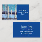 Carte De Visite Belle bouleau d'hiver (Devant / Derrière)