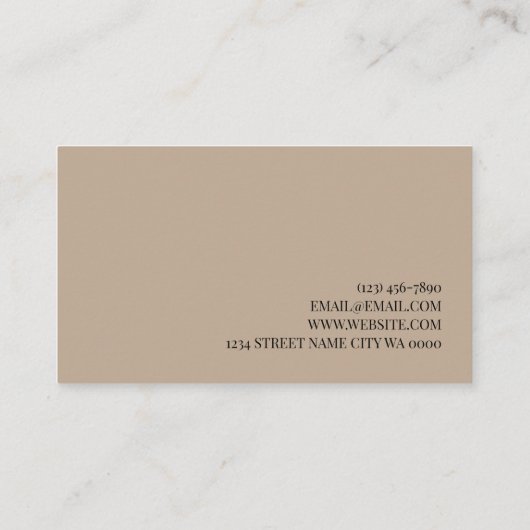 Carte De Visite Belle Brows Microblading & Lash Extensions (Dos)