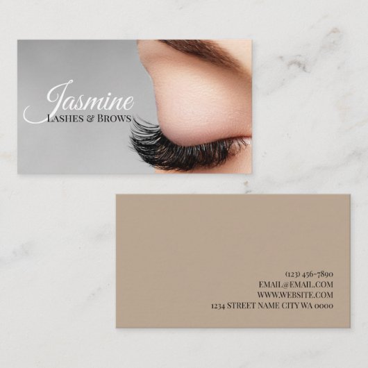 Carte De Visite Belle Brows Microblading & Lash Extensions (Devant / Derrière)