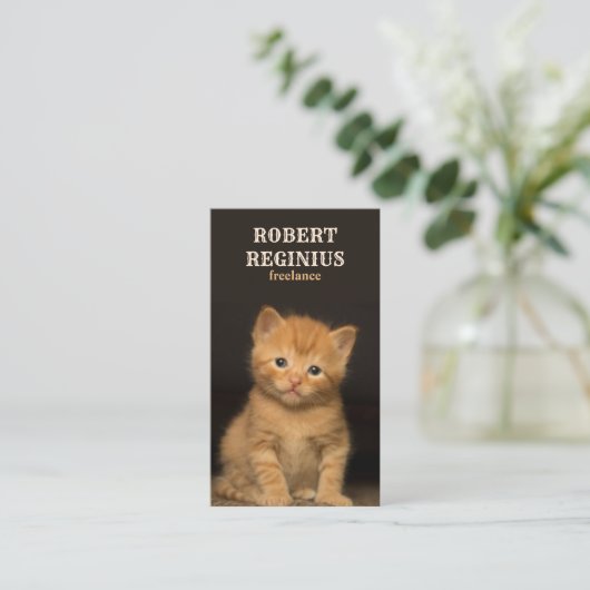 Carte De Visite Belle Chat (Debout devant)