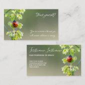 Carte De Visite Belle coccinelle avec citation motivante (Devant / Derrière)