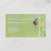 Carte De Visite Belle coccinelle avec citation motivante (Dos)