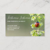 Carte De Visite Belle coccinelle avec citation motivante (Dos)