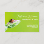 Carte De Visite Belle coccinelle avec une citation de motivation p (Dos)