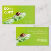 Carte De Visite Belle coccinelle avec une citation de motivation p (Devant / Derrière)