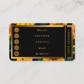 Carte De Visite Belle collection de tournesols tendance (Dos)