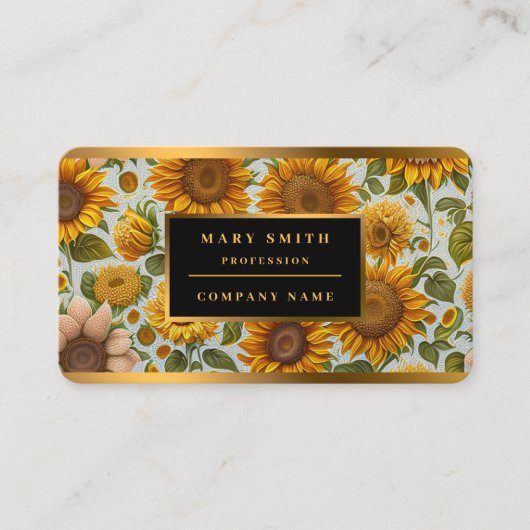 Carte De Visite Belle collection moderne de tournesols (Devant)