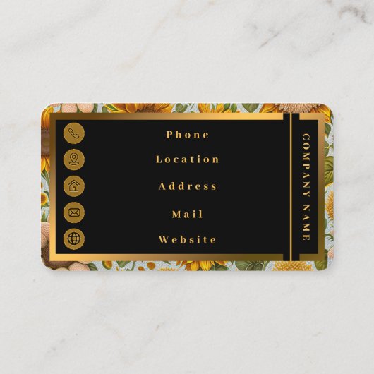Carte De Visite Belle collection moderne de tournesols (Dos)