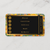 Carte De Visite Belle collection populaire de tournesol (Dos)