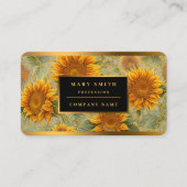 Carte De Visite Belle collection populaire de tournesol (Devant)