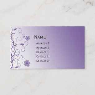 Carte De Visite Belle conception florale moderne
