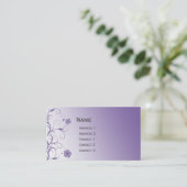 Carte De Visite Belle conception florale moderne (Debout devant)