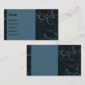 Carte De Visite Belle conception moderne de boucles (Devant / Derrière)