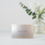 Carte De Visite Belle Design Moderne Professionnel Chic Plain (Debout devant)