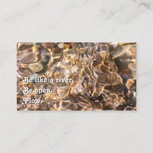 Carte De Visite Belle eau courante avec citation motivante