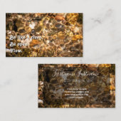 Carte De Visite Belle eau eau courante avec une citation motivante (Devant / Derrière)