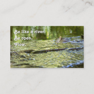 Carte De Visite Belle eau eau courante avec une citation motivante