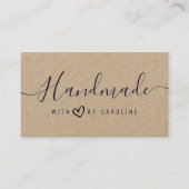 Carte De Visite belle écriture Entreprise artisanale artisanale (Devant)