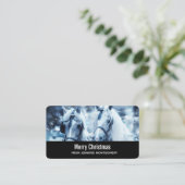 Carte De Visite Belle équipe Cheval hiver Photo Noël (Debout devant)