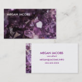 Carte De Visite Belle et audacieuse Crystal Geode (Devant / Derrière)